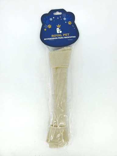 [AT-92] HUESO PERRO ANUDADO BLANCO 10"