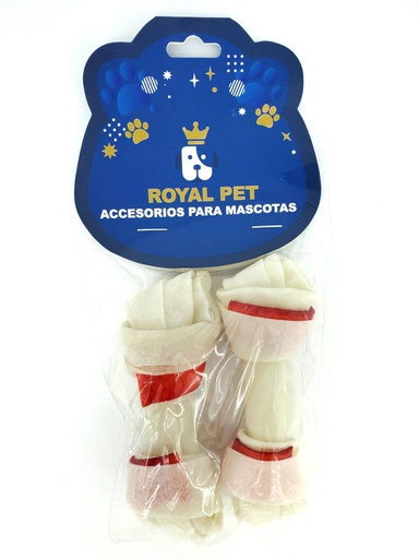 [AT-94] HUESO PERRO ANUDADO BLANCO C/SABOR 4.5" 2/1