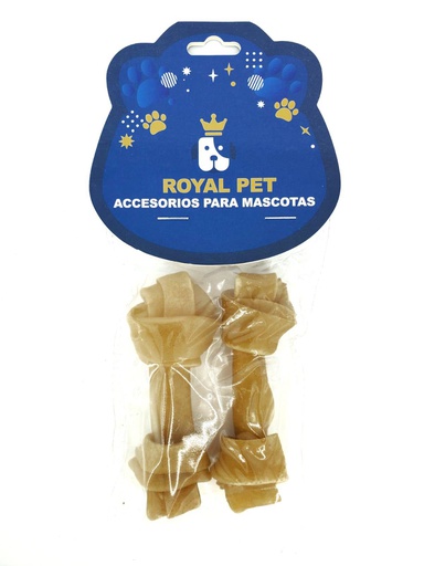 [AT-87] HUESO PERRO ANUDADO NATURAL 4" 2/1