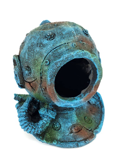 [23884] ADORNO ACUARIO RESINA CABEZA BUZO 7.5"