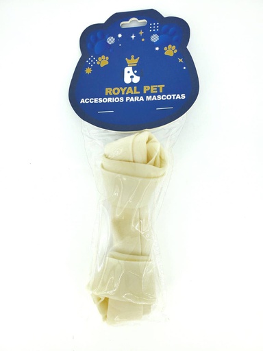 [AT-90.] HUESO PERRO ANUDADO BLANCO 6"