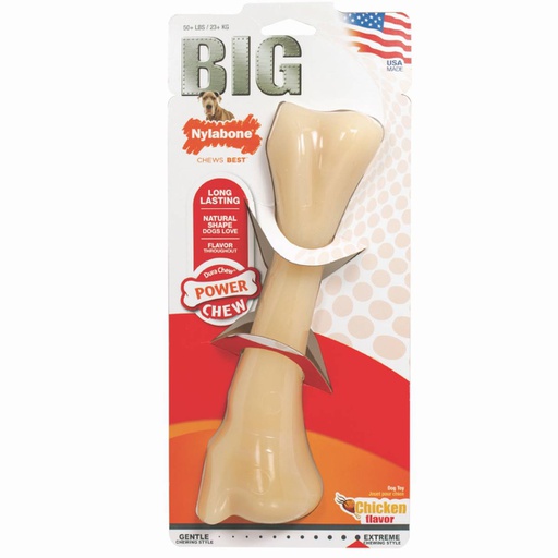 [NCF107P] JUGUETE NYLABONE POWER CHEW 10" +50LBS SABOR POLLO
