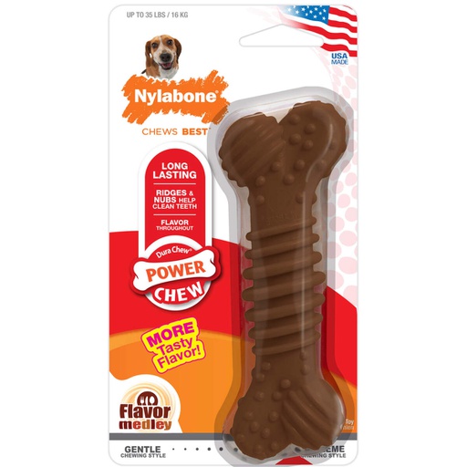 [NCF303P] JUGUETE NYLABONE POWER CHEW 6" <35LBS MEZCLA SABORES