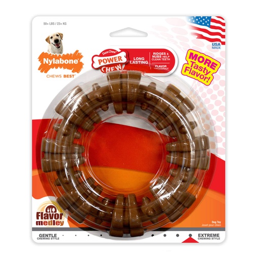 [NCF315P] JUGUETE NYLABONE POWER CHEW 6" +50LBS MEZCLA SABORES