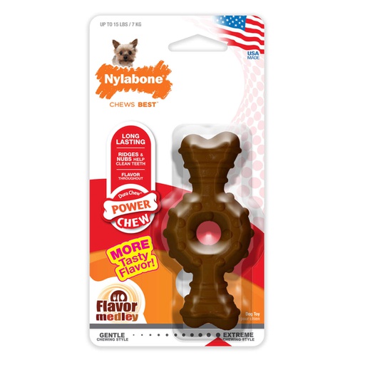 [NCF901P] JUGUETE NYLABONE POWER CHEW 4" <15LBS MEZCLA SABORES