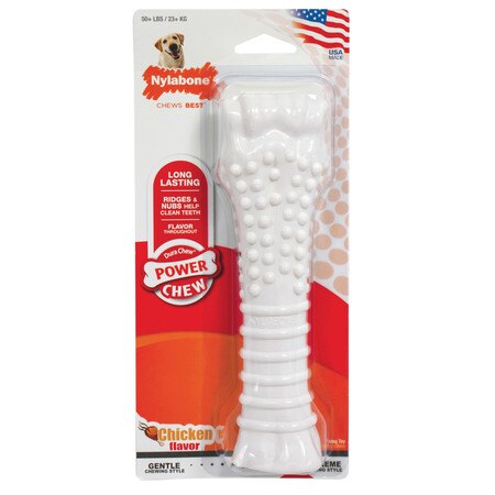 [NCF105P] JUGUETE NYLABONE POWER CHEW 7.5" +50LBS SABOR POLLO