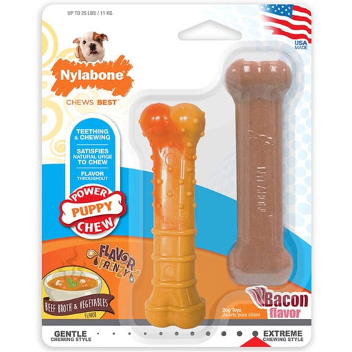 [NPFF102P] JUGUETE NYLABONE POWER PUPPY CHEW 4.5" <25LBS 2/1