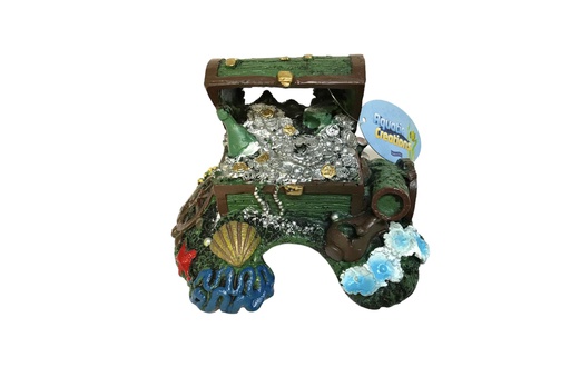 [22131] ADORNO ACUARIO RESINA COFRE 6"