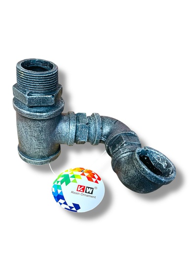 [U-786M] ADORNO ACUARIO RESINA TUBERIA DE AGUA 7"
